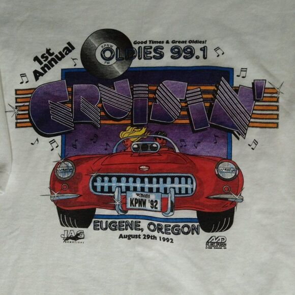 DS Vintage 1st Annual Cruisin' 1992 KPNW T-Shirt - Picture 3 of 8